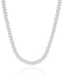 Choker Escamas 6 mm Ródio Branco