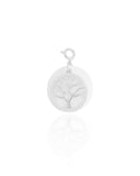 Pingente Madrepérola Árvore da Vida Cravejada Cristal Ródio Branco