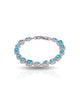Pulseira Riviera Mix Azul Sky Cravejada Cristal com Fecho Italiano