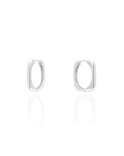 Brinco Argola Retangular Lisa 2,2 cm