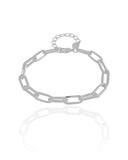Pulseira Elos Ovais 5 mm Ródio Branco