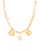 Choker Marítima Pérolas Banhada a Ouro 18K