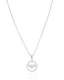 Gargantilha Veneziana Medalha Espito Santo Borda Cravejada Cristal - 40 cm