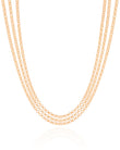 Choker Tripla Elos Portugueses Banhado a Ouro 18K