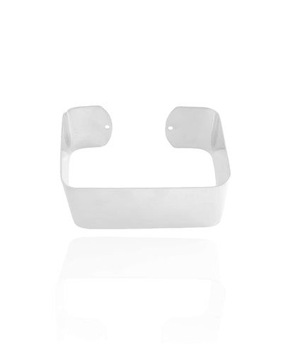 Bracelete Quadrado Liso 2,3 cm Ródio Branco