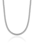 Choker Malha Egípcia 4 mm Ródio Branco