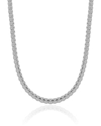 Choker Malha Egípcia 4 mm Ródio Branco