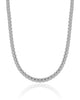 Choker Malha Egípcia 4 mm Ródio Branco