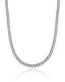 Choker Malha Egípcia 4 mm Ródio Branco