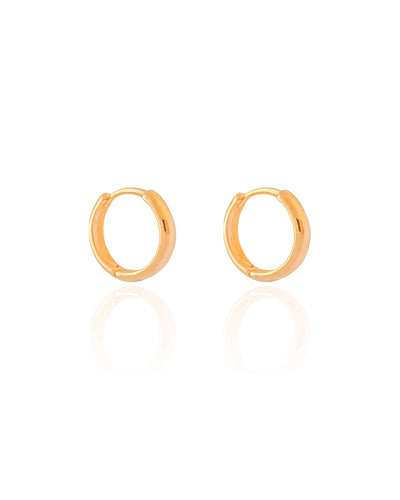 Brinco Argola Click Lisa 1.7 cm Banhado a Ouro 18K