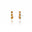 Brinco Ear Cuff Trio Pontos de Luz Citrino Nude