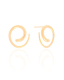 Brinco Caracol Liso Banhado a Ouro 18K