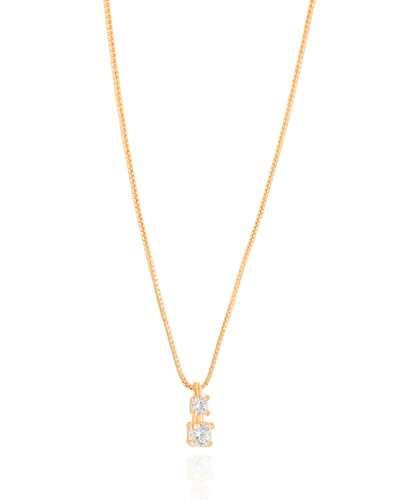 Colar Veneziana Ponto de Luz Quadrados Cristal - 45 cm