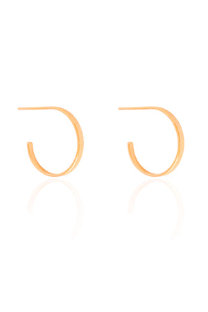 Brinco Argola Reta Lisa 1.7 cm Banhado a Ouro 18K