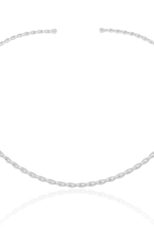 Aro Torcido 3mm Ródio Branco