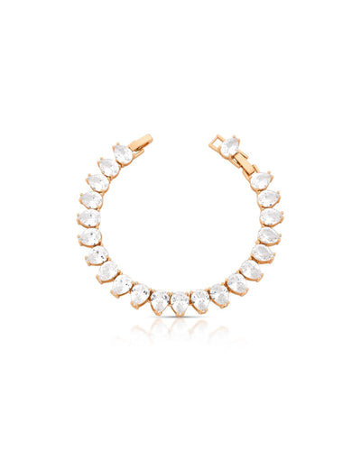 Pulseira Riviera Gota Cristal com Fecho Gaveta Click
