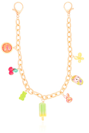 Colar de Bolsa Elos Pingentes Verão Banho Dourado