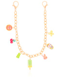 Colar de Bolsa Elos Pingentes Verão Banho Dourado