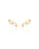 Ear Cuff Corações Liso Banhado a Ouro 18K