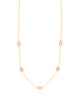 Gargantilha Baguetes Citrino Banhado a Ouro 18K - 40 cm