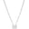 Gargantilha Elos Retângulo Cristal Ródio Branco - 45 cm