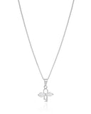 Gargantilha Infantil Veneziana Laço Cristal Ródio Branco