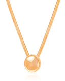 Gargantilha Malha Fita Orgânico Liso Banhado a Ouro 18K