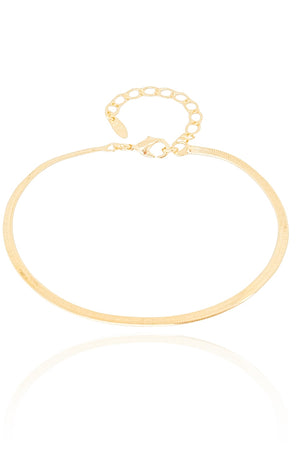 Pulseira Malha Fita 2 mm Banhado a Ouro 18K