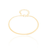 Pulseira Malha Fita 2 mm Banhado a Ouro 18K