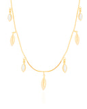 Choker Navetes Zircônia com Cristal Banhado a Ouro 18K
