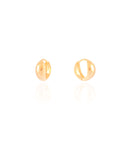 Brinco Argola Click Abaulada Lisa 1.2 cm Banhado a Ouro 18K