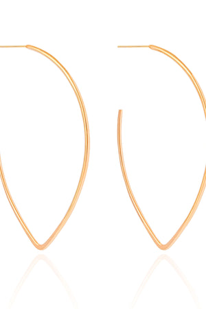 Brinco Elíptico Fio 7.1 cm Banhado a Ouro 18K