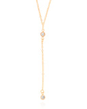 Gravata Elos Pontos de Luz Cristal 5 mm Banhado a Ouro 18K