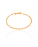 Bracelete Mola Bolinhas 3 mm Banhado a Ouro 18K
