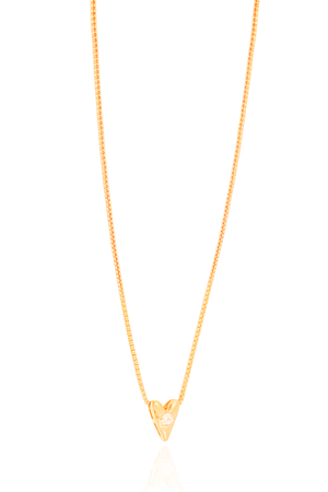 Choker Coração Ponto de Luz Banhado a Ouro 18K