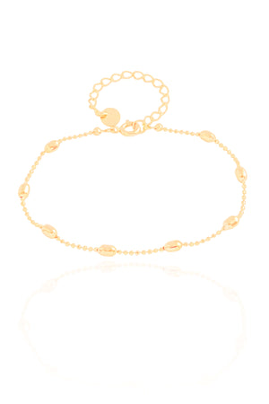 Pulseira Gomos 3 mm Banhado a Ouro 18K