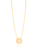 Gargantilha Veneziana Coração Cravejado Cristal Banhado a Ouro 18K - 40 cm