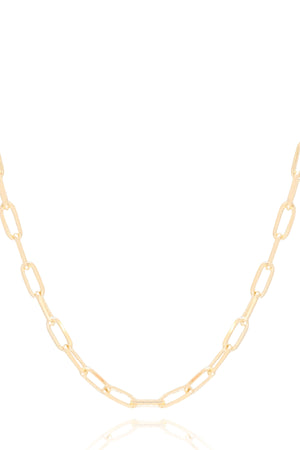 Gargantilha Elos 5 mm Lisos Banhado a Ouro 18K