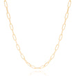 Gargantilha Elos 5 mm Lisos Banhado a Ouro 18K