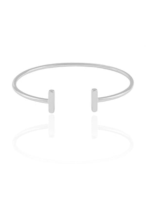 Bracelete Palitos Lisos Ródio Branco