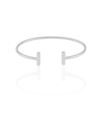 Bracelete Palitos Lisos Ródio Branco