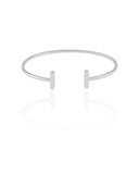 Bracelete Palitos Lisos Ródio Branco