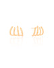 Brinco Filetes Lisos 1.5 cm Banhado a Ouro 18K