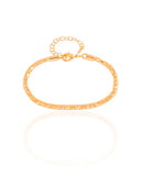 Pulseira Malha Oca 3 mm Banhado a Ouro 18K