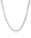 Choker Malha Fita 5 mm Ródio Branco