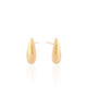 Brinco Gota Abaulada Lisa 2.1 cm Banhado a Ouro 18K