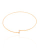 Aro Pontos de Luz Cristal Banhado a Ouro 18K