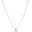 Gargantilha Veneziana Retângulo Cristal Ródio Branco - 45 cm