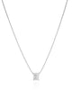 Gargantilha Veneziana Retângulo Cristal Ródio Branco - 45 cm