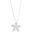 Gargantilha Veneziana Flor 2.0 cm Ródio Branco - 45 cm